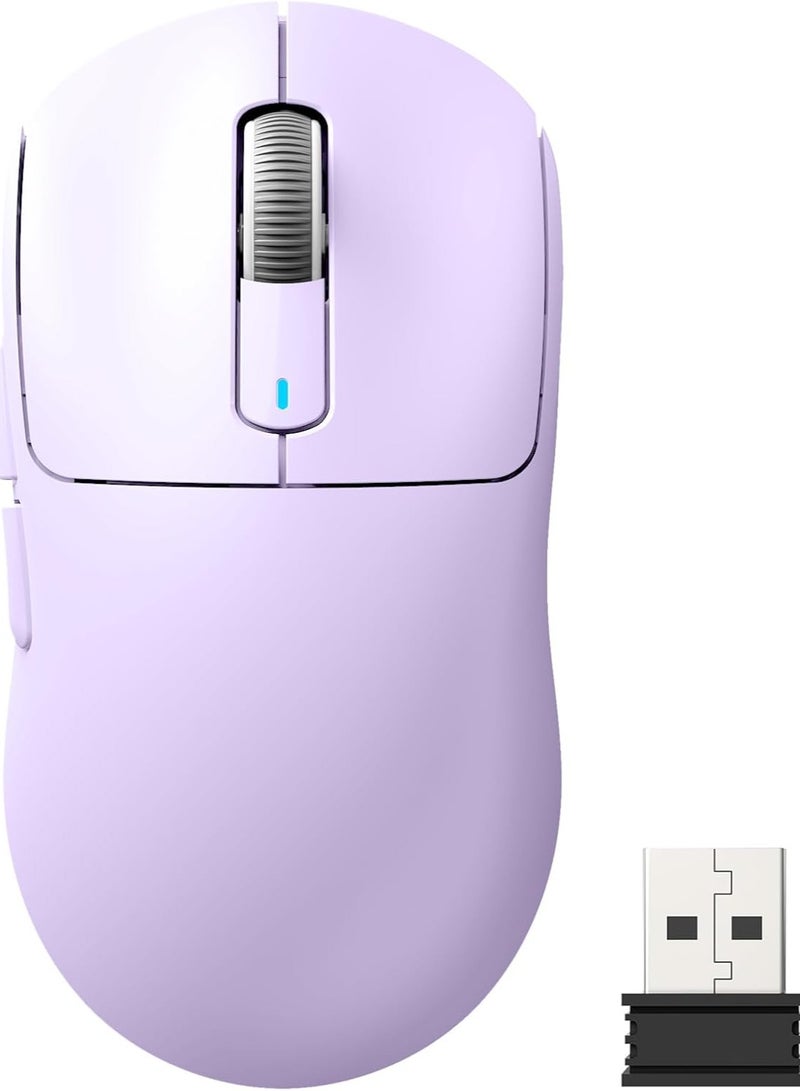 Attack Shark Shark Attack X3 Wireless Lightweight Gaming Mouse with Triple Mode 2.4G/USB-C Wired/Bluetooth Up to 26K DPI PAW3395 Optical Sensor, 5 Programmable Buttons for PC/Laptop/Win/Mac Purple - Image 1