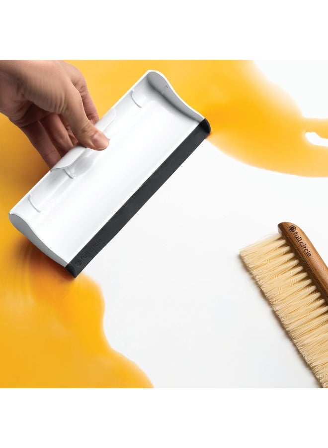 Full Circle Crumb Runner, Counter Sweep and Squeegee, White - Image 2