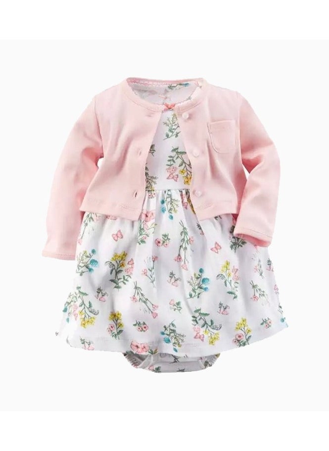 RedMapleTEK 2-Piece Set Of Baby Girl Jacket And Short-Sleeved Dress - Image 1