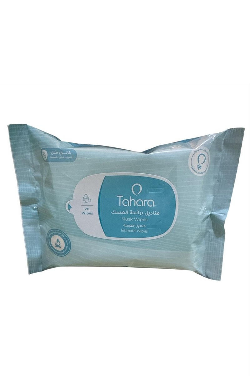 TAHARA Intimate Musk Wipes 20 Piece White 4g - Image 2