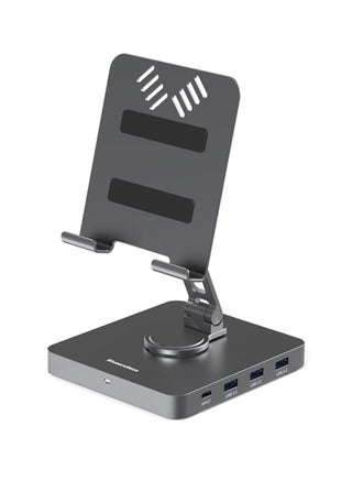 Portable 10-in-1 USB C Hub for iPad Pro with Swivel Folding Stand, Docking Station with HDMI 4K/60Hz, 1000Mbps, USB3.0*3, 3.5mm Headphone Port - pzsku/ZEBAE4DD8AEDE5A71085EZ/45/_/1725692451/db0db616-2fd2-4239-8d67-cad3c6549165