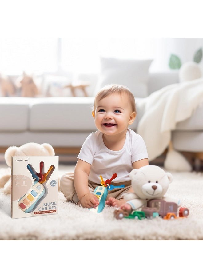 Tinabless Tinabless Baby Car Keys Teether Toddlers Sensory Learning Toy with Music - Musical Baby Toys for Travel - Birthday Gifts for Baby Age 6+ Months(Blue)  - Image 4
