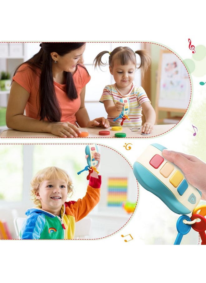 Tinabless Tinabless Baby Car Keys Teether Toddlers Sensory Learning Toy with Music - Musical Baby Toys for Travel - Birthday Gifts for Baby Age 6+ Months(Blue)  - Image 5