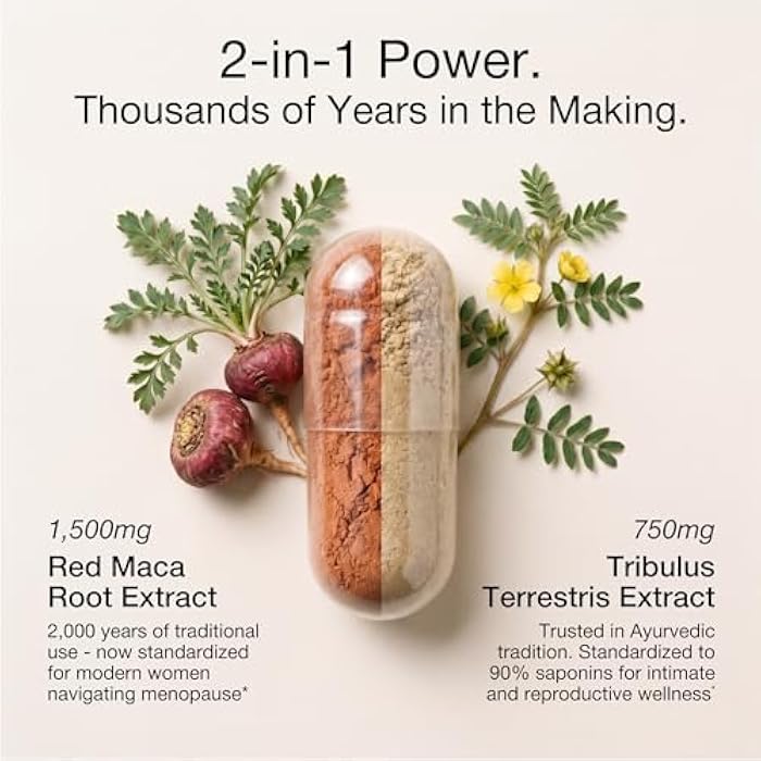 UNALTERED Hormone Balance & Mood Support for Women - Naturally Supports Hormonal Balance & Energy with Tribulus Terrestris & Red Maca Root Extract - Dietary Supplement - 90 Vegan Capsules - Image 4