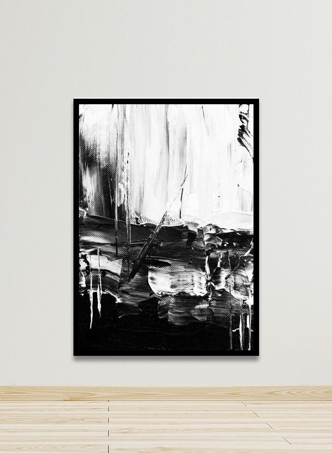 Marktna Canvas Wall Art For Wall Decoration Modern Design With A Hollow Black Frame Size 120x80cm One Piece - Image 1