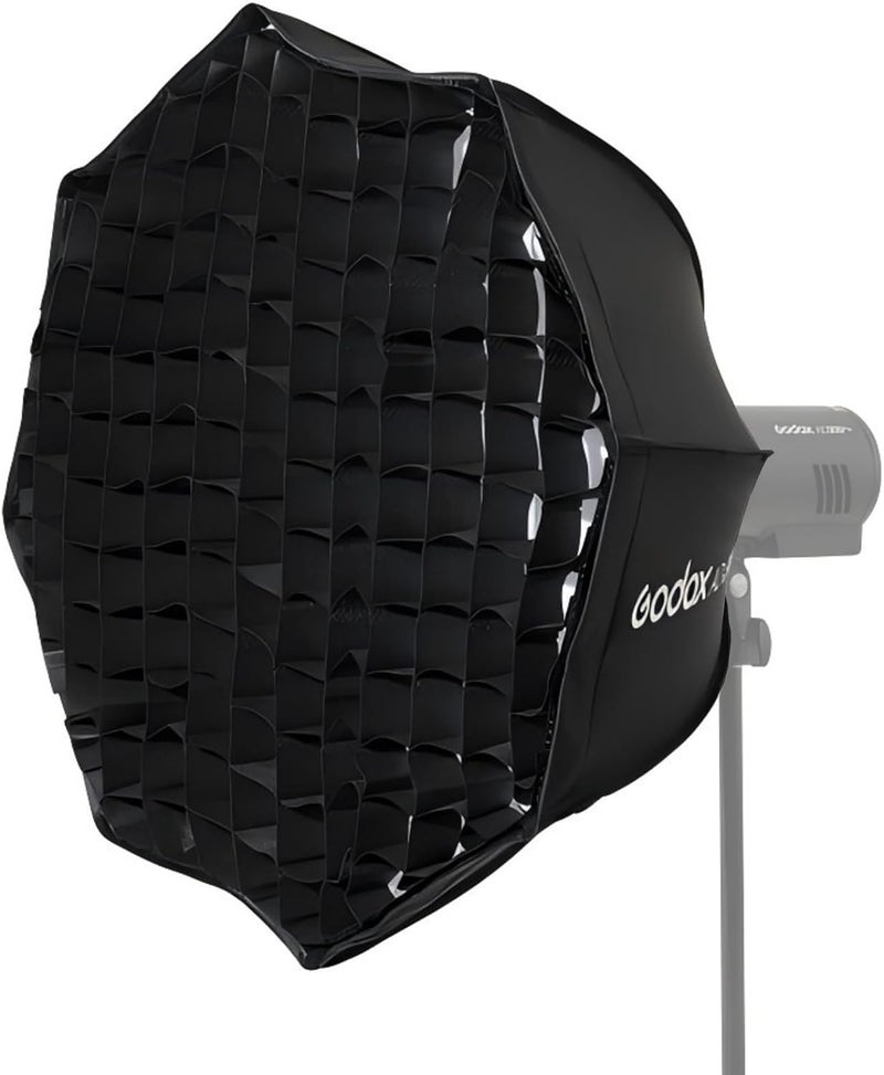 Godox AD-S60S 23.6in/60cm Octagonal Studio Softbox Speedlite Speedlight Mount with Grid Carrying Bag Compatible with ML60 and AD300Pro Light for Photography Portrait - Image 1