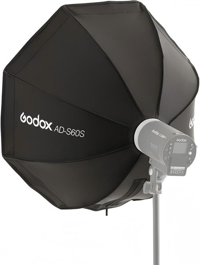 Godox AD-S60S 23.6in/60cm Octagonal Studio Softbox Speedlite Speedlight Mount with Grid Carrying Bag Compatible with ML60 and AD300Pro Light for Photography Portrait - Image 2