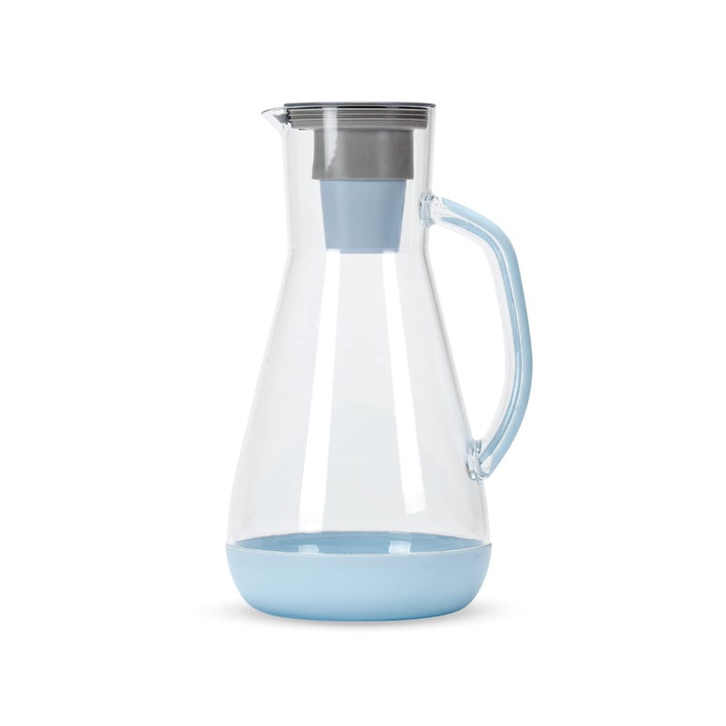Hydros Hydros 64 Ounce Water Filter Pitcher with Patented Fast Flo Tech 60 Second Quick FillUp and BPAFree Recyclable Filter Eight Cup Capacity Blue 