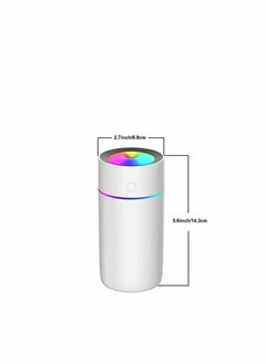 Excefore Car Diffuser Car Humidifier, Cool Mist Portable Mini USB Humidifier for Plants Car Baby Bedroom with Auto Shut-Off, Best Personal Humidifier ( 320ML - White )  - Image 2