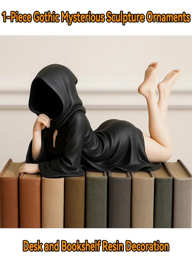 3-Pieces Gothic Mysterious Sculpture Ornaments,Desk and Bookshelf Resin Decoration,Bar Cafe Shop Table Decoration Ornament - Image 4