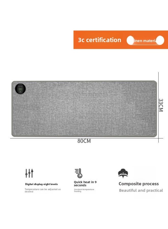 Linen Heating Mouse Pad Office Warm Table Pad Heating Pad Student Writing Desk Heating Timing Hand Warm Mouse Pad