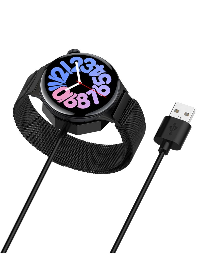 Vivo Watch3 Charging Cable Magnetic USB Charger Cable Cord Charging Dock for Vivo Watch3 Cables Chargers (Black) - Image 2