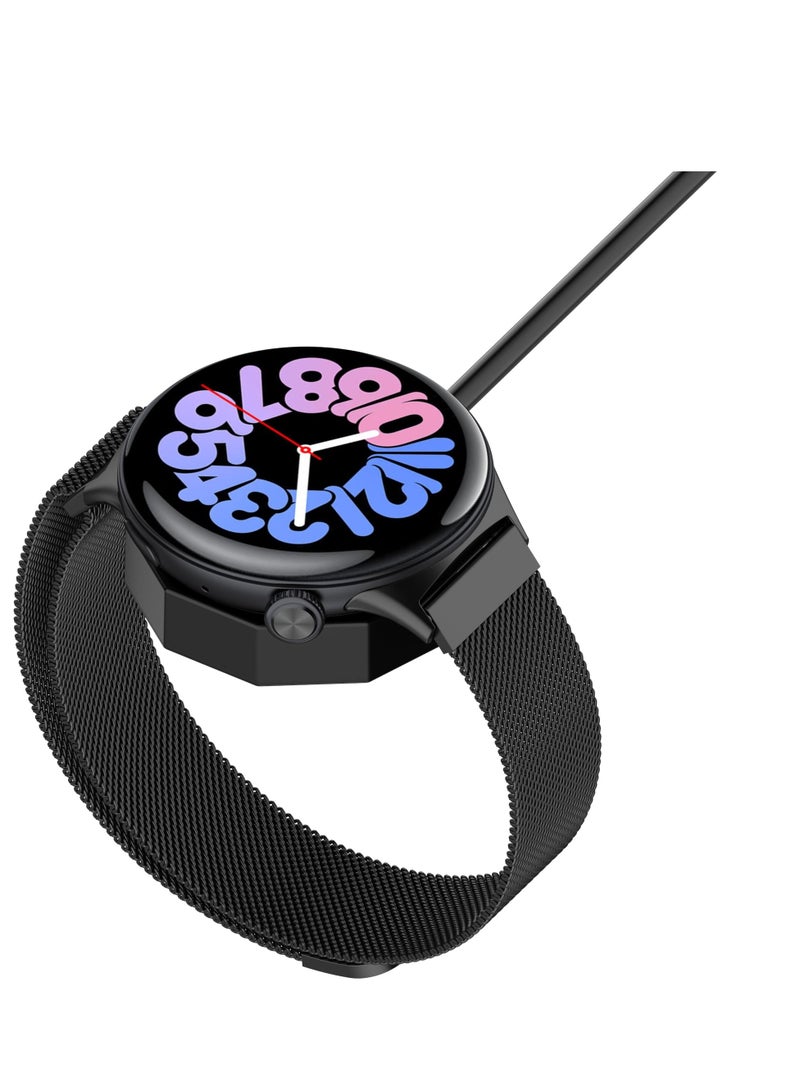 Vivo Watch3 Charging Cable Magnetic USB Charger Cable Cord Charging Dock for Vivo Watch3 Cables Chargers (Black) - Image 4