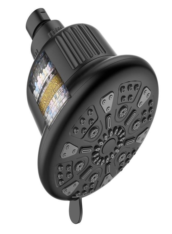 ALTON FLT40500, 5-INCH, 7-Function, 15-Stage Shower Filter For Hard Water | Water Softener for bathroom | Shower Head Hard Water Filter | Black - Image 1