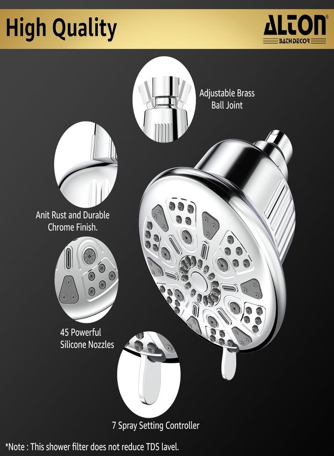 ALTON FLT40500, 5-INCH, 7-Function, 15-Stage Shower Filter For Hard Water | Water Softener for bathroom | Shower Head Hard Water Filter | Black - Image 5