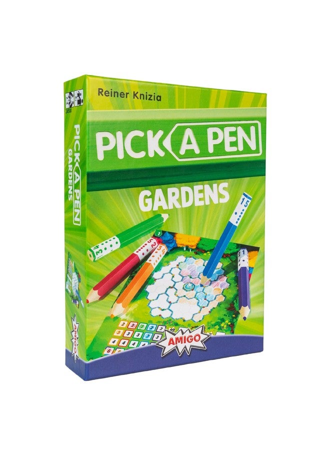 AMIGO Games Pick a Pen Gardens - Highly Innovative Roll & Write Dice Game - Score Points by Filling in Your Garden with The Same Color - Perfect for Family Game Night - Kids & Adults Ages 8+ - Image 1