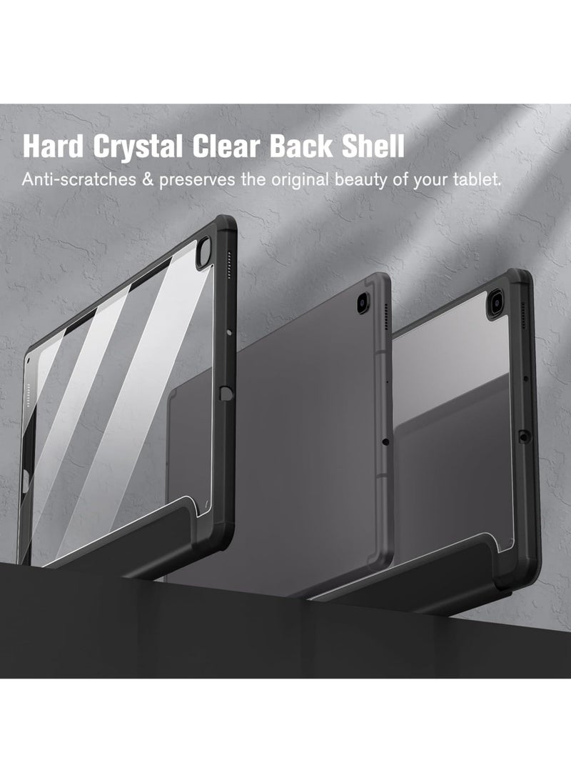 Hybrid Slim Case for Samsung Galaxy Tab S6 Lite 10.4 Inch 2024/2022/2020 with S Pen Holder Shockproof Cover with Clear Transparent Back Shell