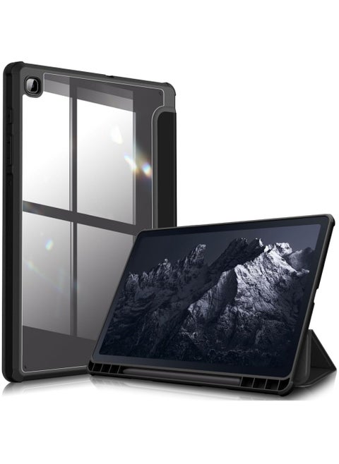 Hybrid Slim Case for Samsung Galaxy Tab S6 Lite 10.4 Inch 2024/2022/2020 with S Pen Holder Shockproof Cover with Clear Transparent Back Shell