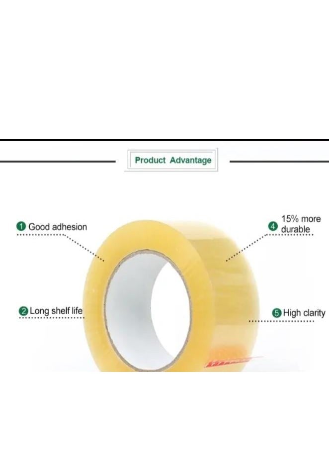 Heavy Duty Packing Tape, Transparent Packing And Sealing Tape, Clear Packing Tape, 2 inches Strong Heavy Duty Packaging Tape for Sealing Parcel Boxes, Moving Boxes Houses, Large Postal Bags, Office, Home, School Use Strong Adhesive Tape Super Secure Sticky Seal Supplies icky Seal Supplies - Image 4