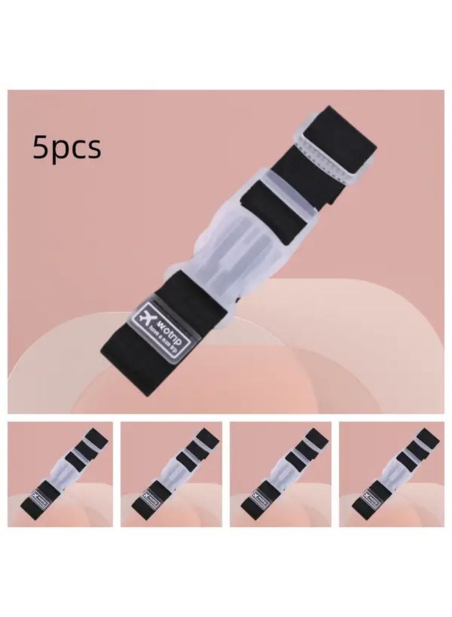 5 Packs Of Black Luggage Strap Travel Suitcase Belt Trolley Bag Tie Webbing Binding - Image 1