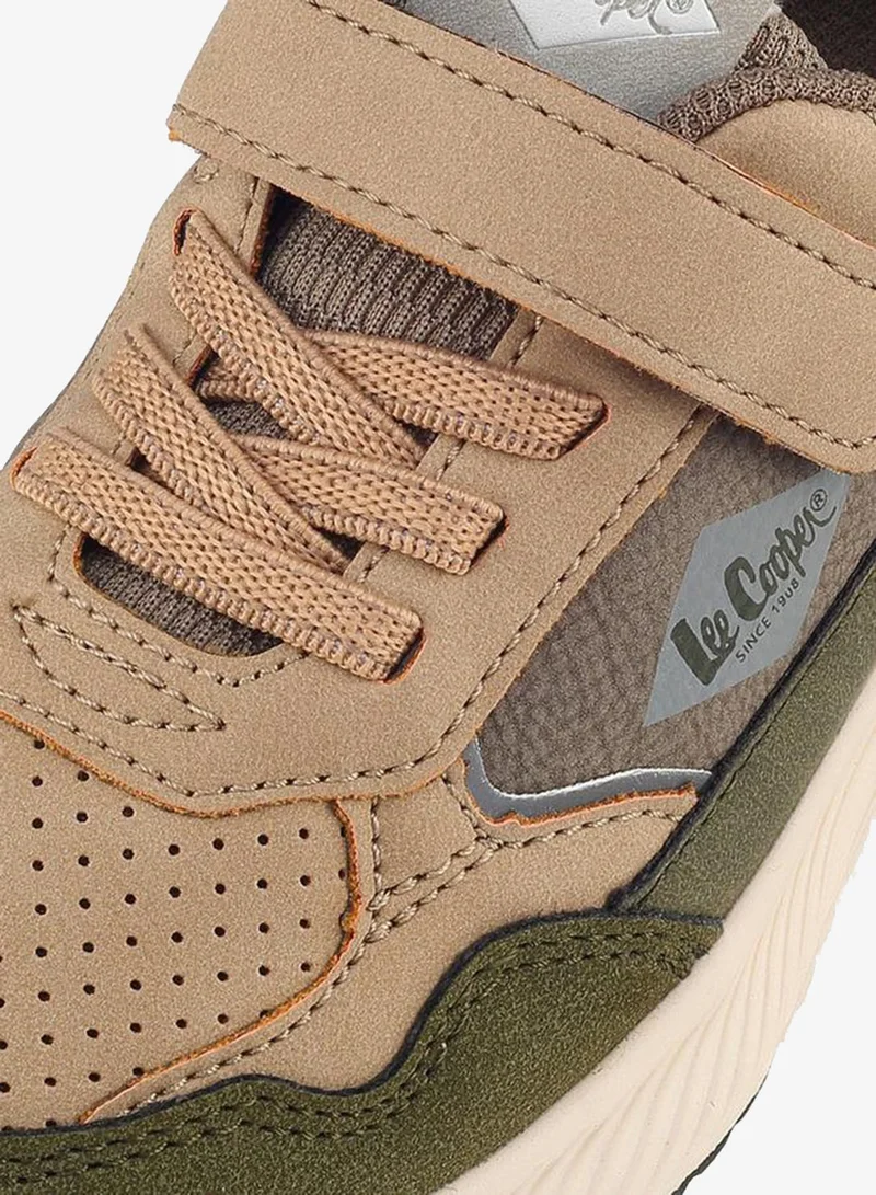Lee Cooper KHAKI Boys Hook & Loop Ankle Sneakers for Men | Best Price UAE