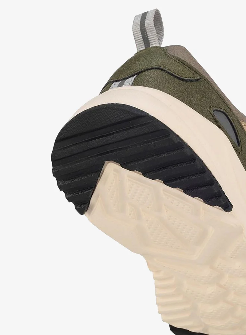 Lee Cooper KHAKI Boys Hook & Loop Ankle Sneakers for Men | Best Price UAE