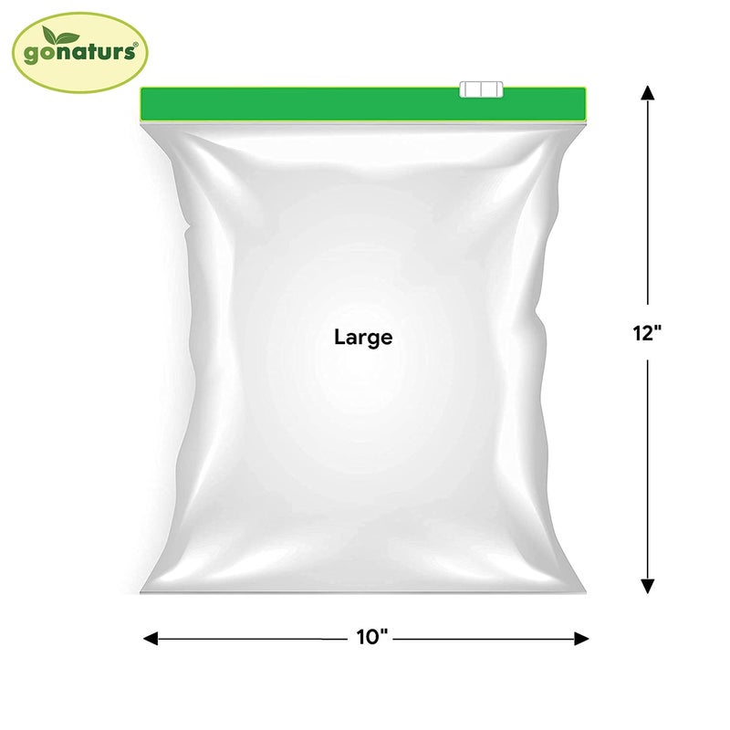 GREEN ZIPPER Ziploc Pouches Ziplock Bag For Storage Ziplock Bags For Fridge Storage Ziplock bags Large 1 Pack 15 Pieces 10X12 255 X30cmPlasticGreen - Image 3