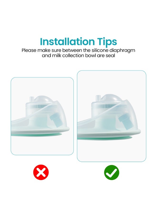 Paruu P20 Full Set Replacement Collector Cup, for P20 Wearable Breast Pump (160ml/5.4oz, 24mm Double-Layer Flange), Genuine Accessories, 1 Set - Image 5