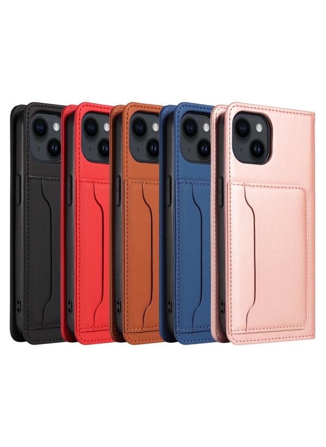 Generic For Iphone 15 Leather Case S23 Flip Cover Protective Case A15 Digital Computer/mobile Phone Protective Cover-Color:Red-Applicable Model:For Iphone X/XS  - Image 3