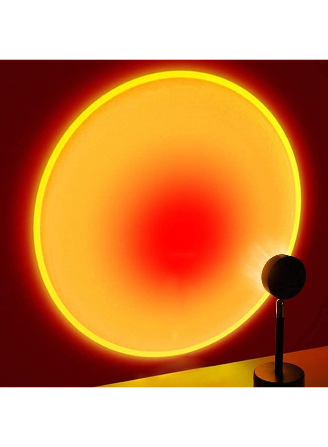 NIBEMINENT Romantic Visual Sun Projection Night Light Yellow/Red - Image 1