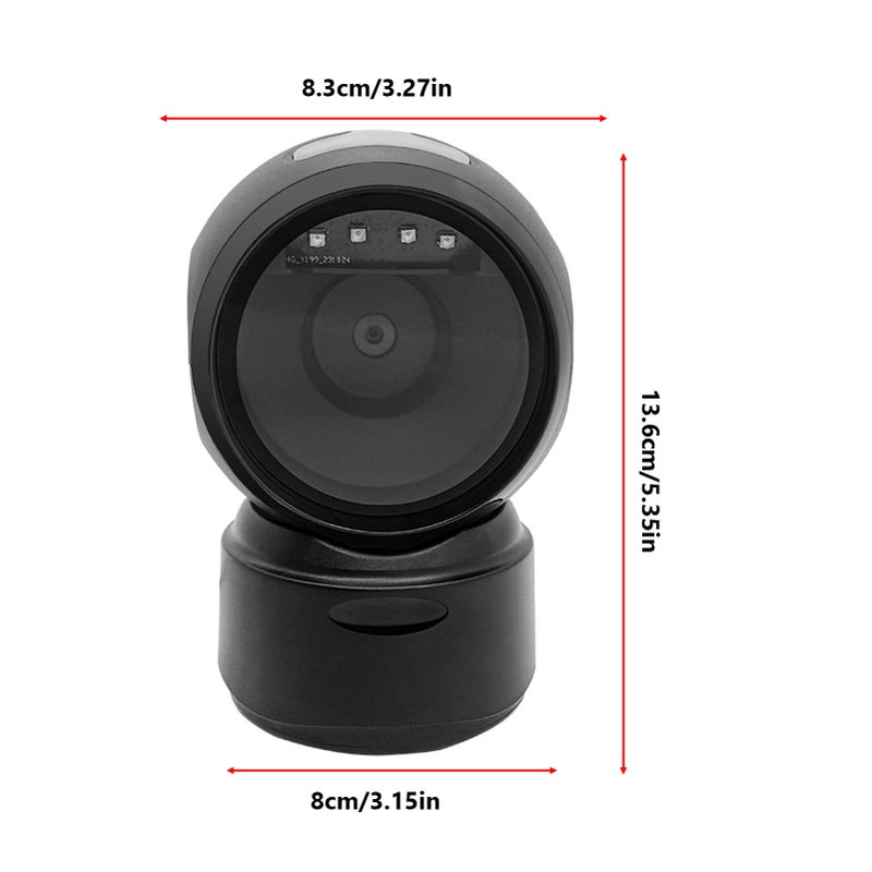 Automatic Omnidirectional Desktop Barcode Scanner USB Wired 1D 2D QR Code Reader For Warehouse Supermarket Retail - Image 3