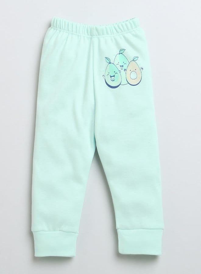 BUMZEE Mint & White Girls Full Sleeves Cotton Bodysuit & Pyjama Set Age - 6-9 Months (Peb9839D-mnt.wht) - Image 4