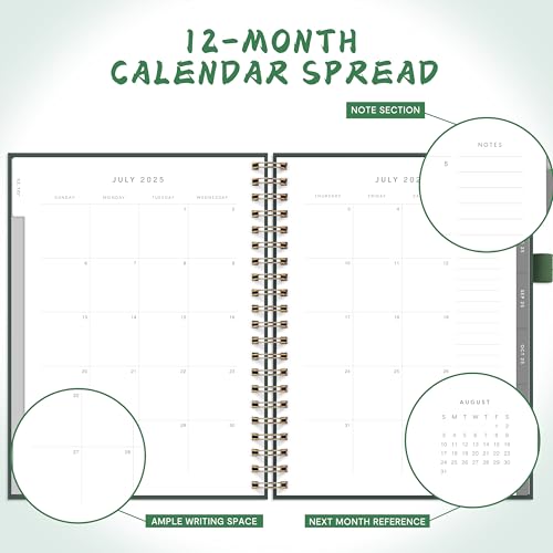 &And Per Se And Per Se Teacher Planner 2025-2026 Academic Year -Teacher Lesson Planner from July 2025 to June 2026, 8.5" x 11", Weekly & Monthly Planning for Teachers with Monthly Tabs, Stickers (Forest Green) - Image 3