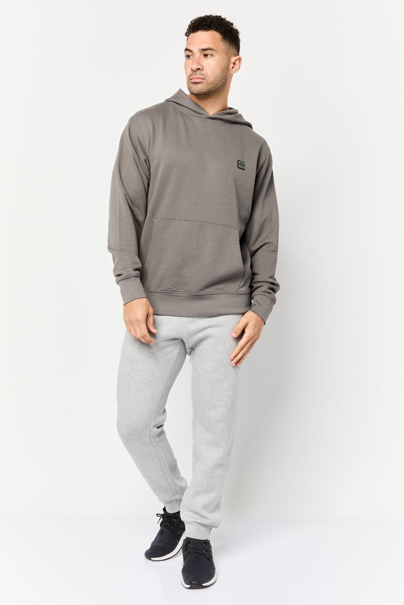 833 POLICE Men Long Sleeves Brand Logo Hoodie, Grey - Image 4