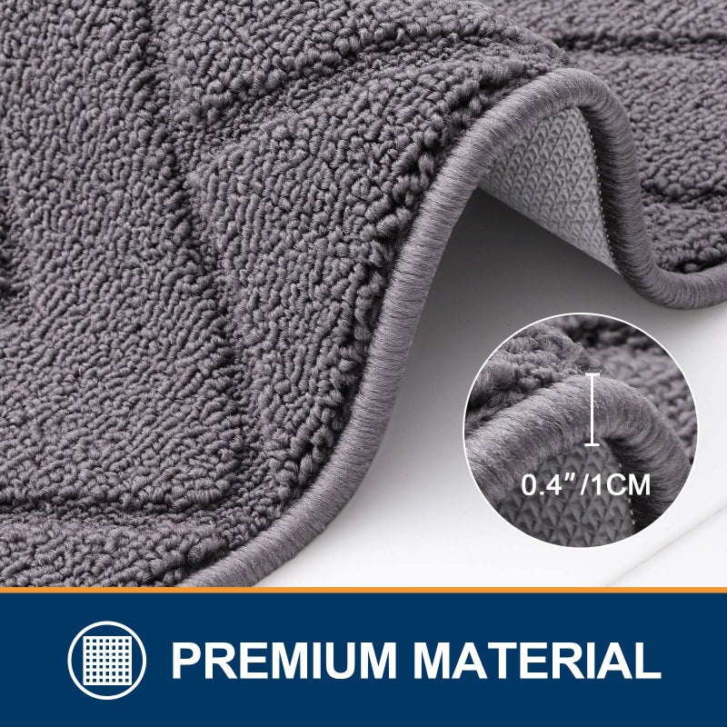 OLANLY Indoor Door Mat  36x24  Dirt Resistant and Absorbent  Sturdy Non-Slip Rubber Backing  Easy to Clean  Washable Entry Mat  Ideal Low-Profile Floor Mat for Front Back Door and Entryway  Grey - Image 3