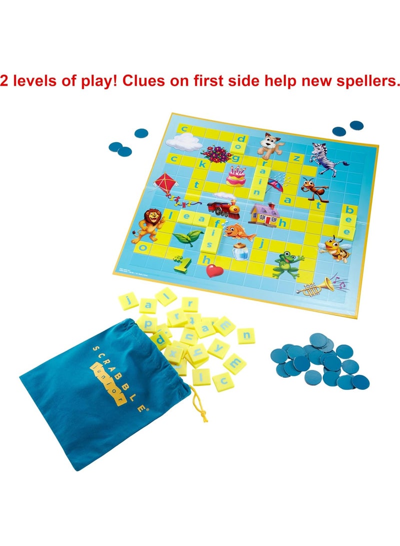 Mattel Games Scrabble Junior Kids Crossword Game | 2-Games-In-1 | 2-Sided Game Board - Image 5