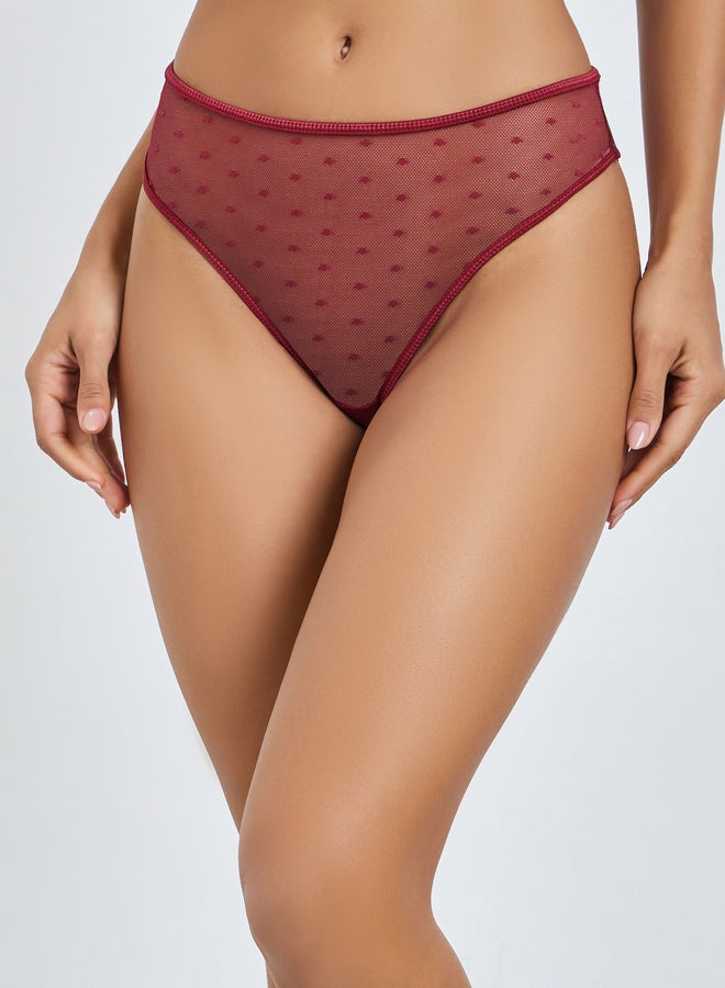 Styli Swiss Dot Padded Wired Slip With Breifs - Image 5