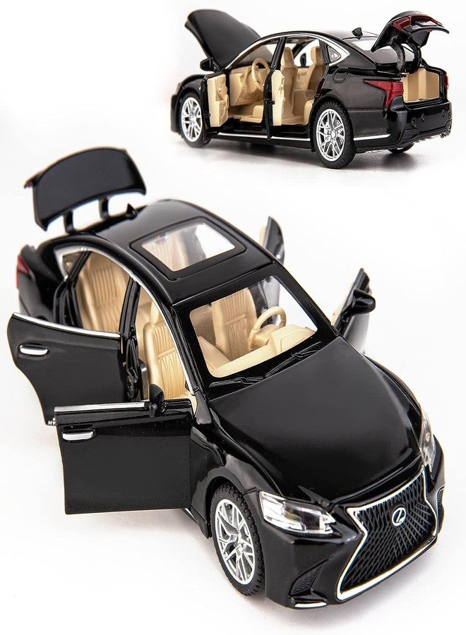BlackZone Compatible for Lexus LS500h Model Car, Zinc Alloy Pull Back Toy Car with Openable Doors, Sound and Light for Kids Boy Girl, Birthday Gift for Boys, Return Gift (Black) - Image 4
