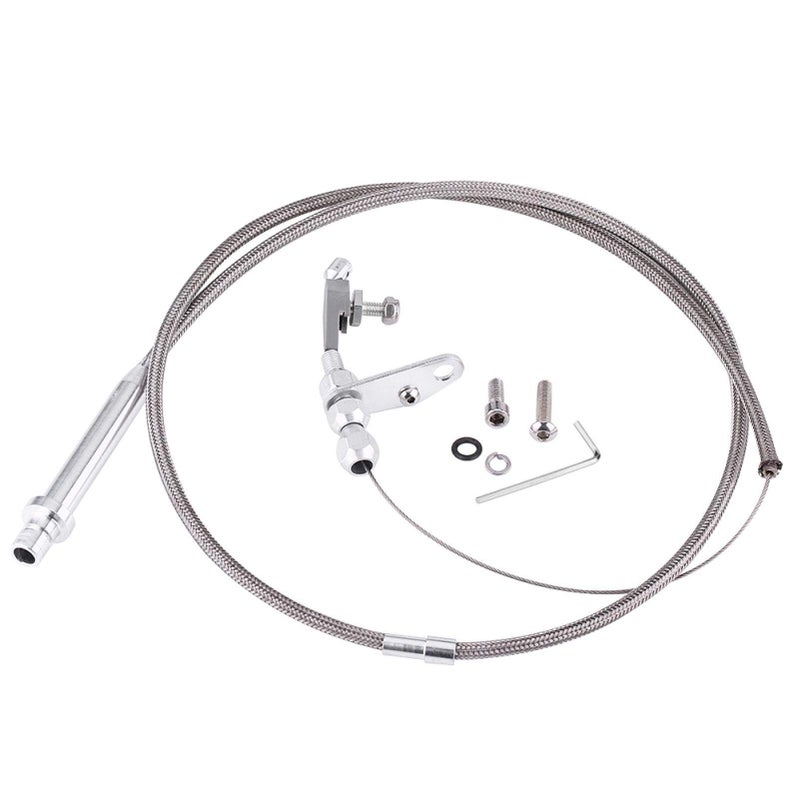 Kick Down Cable Stainless Steel Braided Kick Down Cable Detent Kickdown For TH350