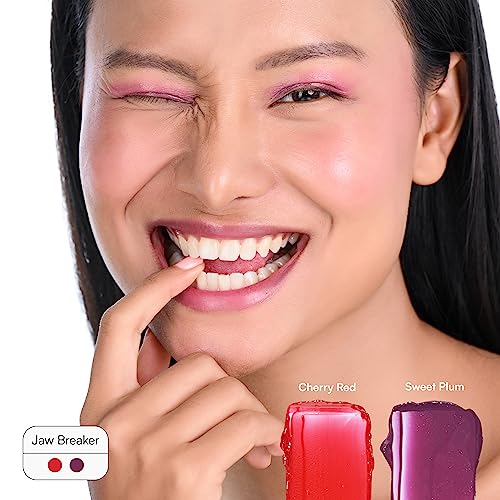 Gush 2 In 1 Play Tint For Lips, Cheeks And Eyes | Easy To Blend | Hydrates Like A Balm And Nourishes Skin | Natural Blush With Satin Finish |(Cherry Red & Sweet Plum - Jawbreaker - 5 G) - Image 2