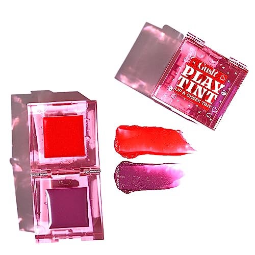 Gush 2 In 1 Play Tint For Lips, Cheeks And Eyes | Easy To Blend | Hydrates Like A Balm And Nourishes Skin | Natural Blush With Satin Finish |(Cherry Red & Sweet Plum - Jawbreaker - 5 G) - Image 1