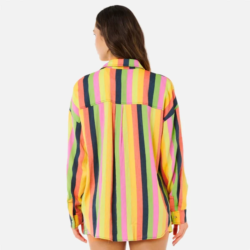 ريب كورل Neon Stripe Relaxed Shirt - Women