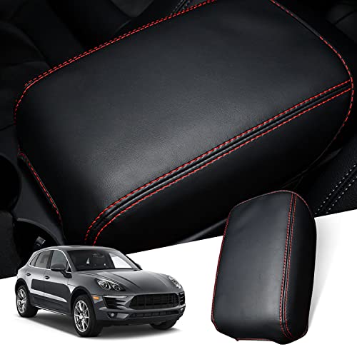 Ruiya 2025 Macan Armrest Cover for 2015-2025 Porsche Macan Accessories Soft Comfy Center Console Lid Cover Macan Console Cover Compatible with 2015-2020 2021 2022 2023 2024 2025 Porsche Macan T/S/GTS - Image 1