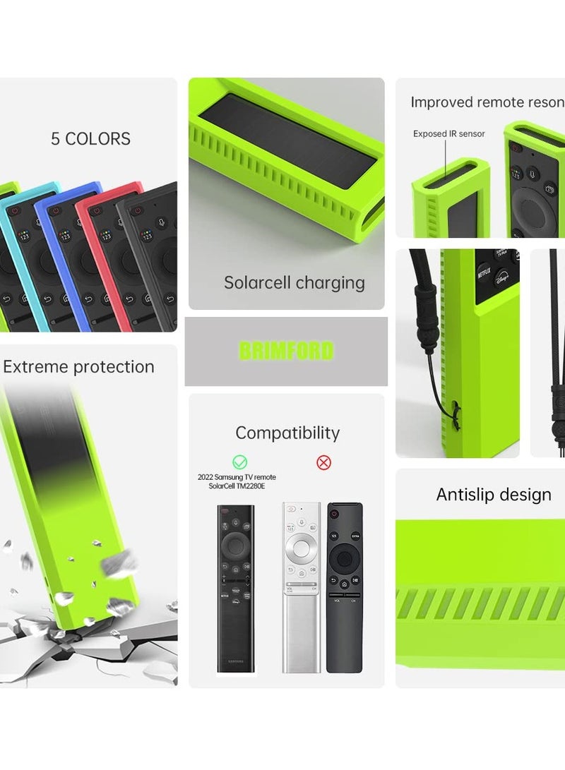 Zikra Silicone Protective Case for Samsung Smart TV Solar Cell Remote Controller for TM2281E BN59-01385A BN59-01385B BN59-01393A Holder Shockproof Battery Back Covers - Image 2