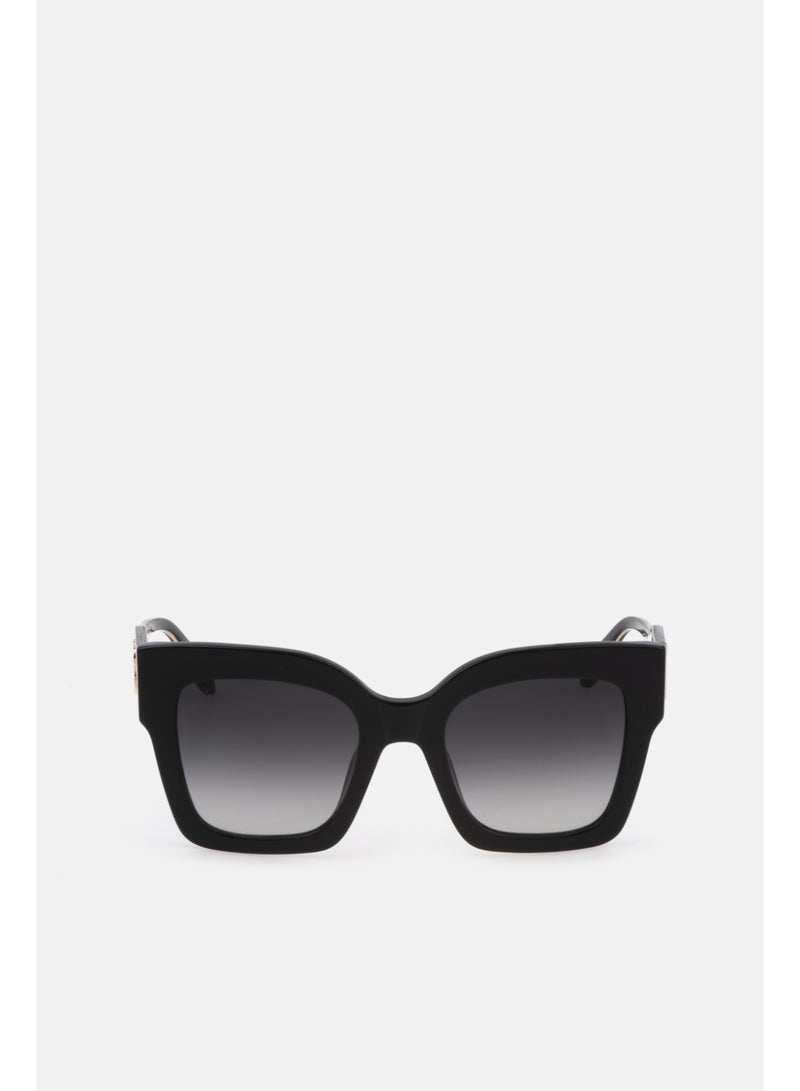 Just Cavalli Women's Square Shape  Acetate Sunglasses SJC019V520700 - Lens Size: 52 Mm - Shiny Black - Image 4