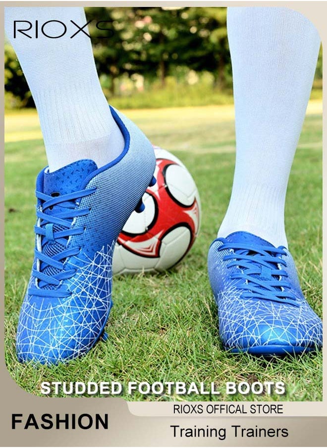 RIOXS - Men's Soccer Shoes,Professional Spikes Sport Shoe,Competition Training Trainers For Men,Non-Slip Sneakers,Lace-Up Athletic Shoes,Lightweight Indoor Outdoor Sports Trainers For Youth And Adult,Baseball Lacrosse Football Sneaker, Mens Athlesiure Trainers - Image 1