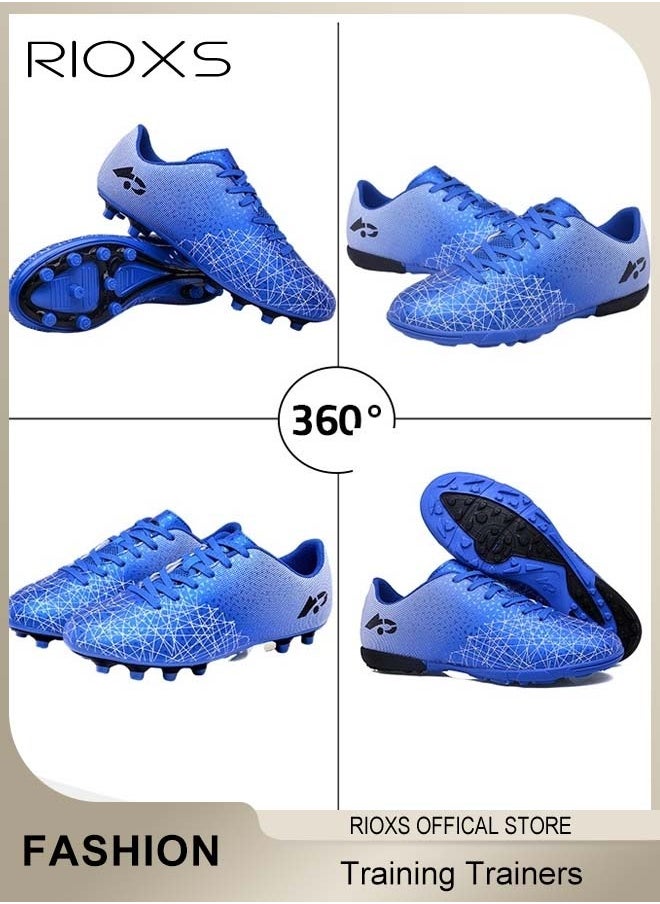 RIOXS - Men's Soccer Shoes,Professional Spikes Sport Shoe,Competition Training Trainers For Men,Non-Slip Sneakers,Lace-Up Athletic Shoes,Lightweight Indoor Outdoor Sports Trainers For Youth And Adult,Baseball Lacrosse Football Sneaker, Mens Athlesiure Trainers - Image 1