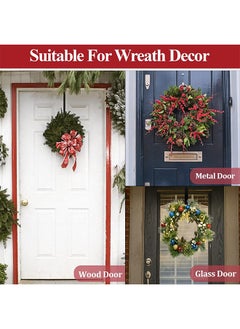 Generic Wreath Hanger for Front Door, Adjustable Wreath Hanger from 15 to 25 Inches Wreath Hanger, 20 lbs Larger Door Upgrade Wreath Hanger Christmas Fall Wreaths Decorations Hook  - Image 3