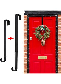 Generic Wreath Hanger for Front Door, Adjustable Wreath Hanger from 15 to 25 Inches Wreath Hanger, 20 lbs Larger Door Upgrade Wreath Hanger Christmas Fall Wreaths Decorations Hook  - Image 1