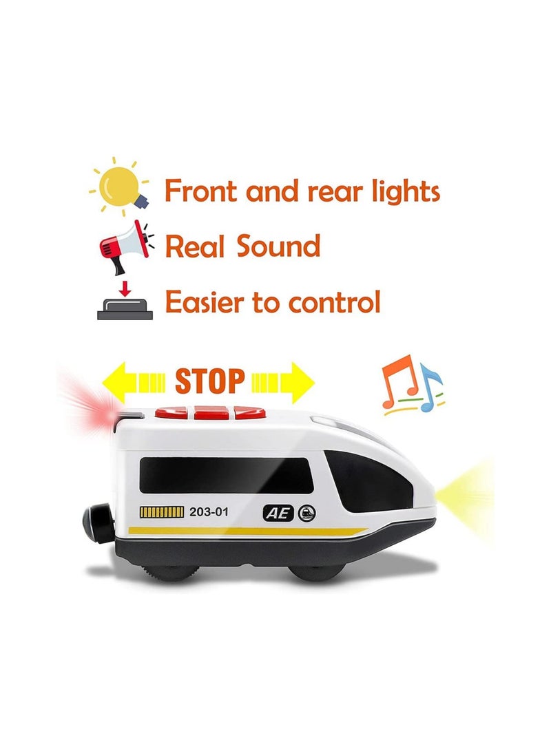 SYOSI Battery Operated Locomotive Train, (Magnetic Connection), Powerful Motor High Speed Train, Compatible with Brio, Thomas, Chuggington, Toy Car for Toddlers, Inspire Children's Creativity - Image 3